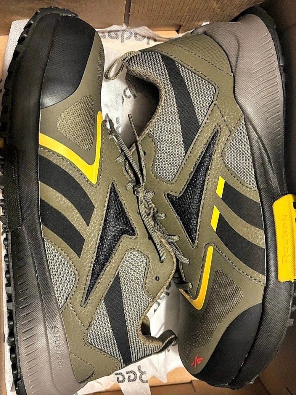 Reebok Lavante Trail 2 Work Trail Running Work Shoes Green & Black US 10 W